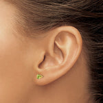 14K Yellow Gold 4mm August/Peridot Post Earrings - Product Photo