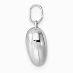 14K White Gold 3D Puffed Heart Pendant - Product Photo