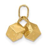 14k  3D Dice Charm - Product Photo