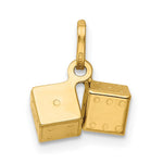 14k  3D Dice Charm - Product Photo
