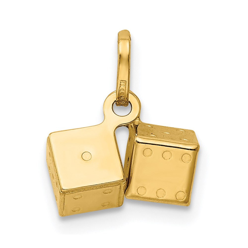 14k  3D Dice Charm - Product Photo