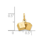14k  3D Dice Charm - Product Photo