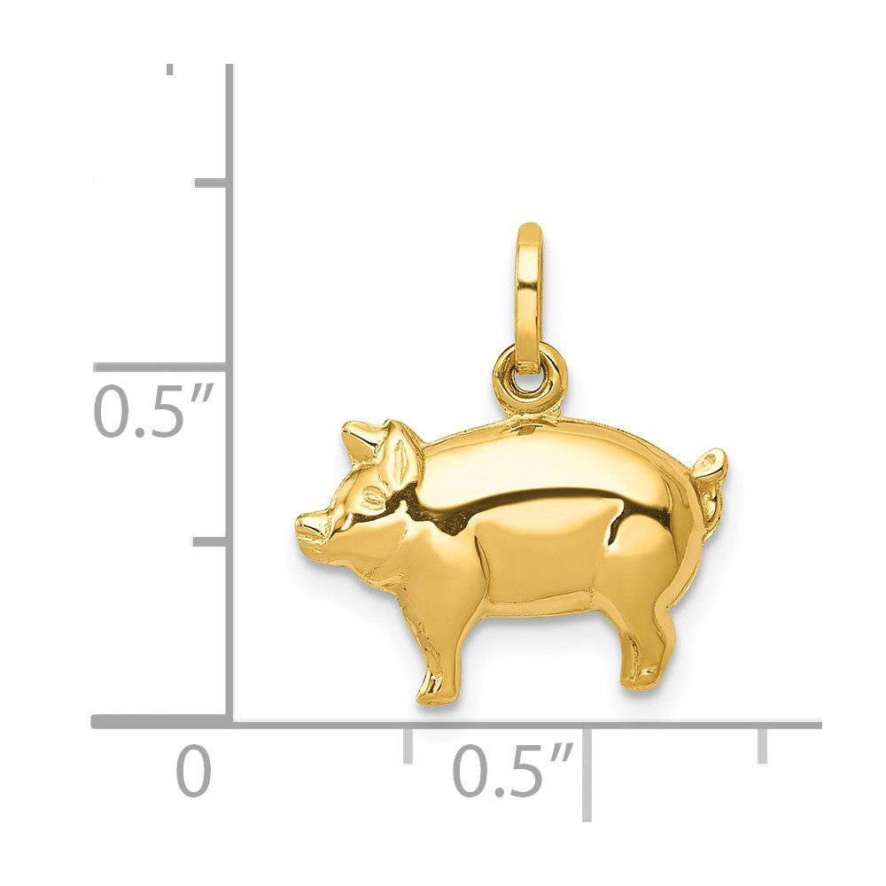 14k Pig Charm - Product Photo