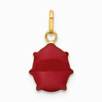 14K Yellow Gold Red Enameled Ladybug Charm - Product Photo
