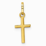 14K Yellow Gold Small Cross Charm - Product Photo