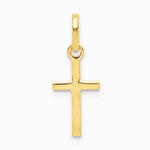 14K Yellow Gold Small Cross Charm - Product Photo