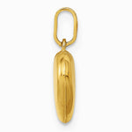 14K Yellow Gold Polished 3-D Puffed Heart Pendant - Product Photo