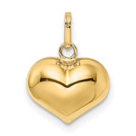 14K Polished 3-D Puffed Heart Pendant - Product Photo