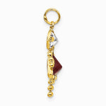 10K / 14K Yellow Gold January Girl Birthstone Charm - Product Photo