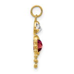 10K / 14K Yellow Gold January Boy Birthstone Charm - Product Photo