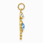 10K / 14K Yellow Gold March Boy Birthstone Charm - Product Photo