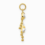 10K / 14K Yellow Gold April Girl Birthstone Charm - Product Photo