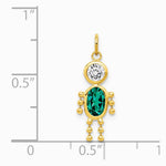 10K / 14K Yellow Gold May Boy Birthstone Charm - Product Photo