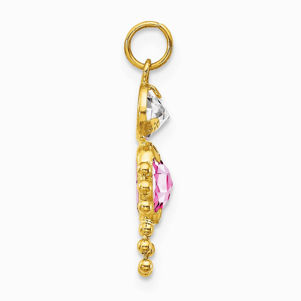 10K / 14K Yellow Gold June Boy Birthstone Charm - Product Photo