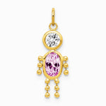 10K / 14K Yellow Gold June Boy Birthstone Charm - Product Photo