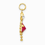 10K / 14K Yellow Gold July Girl Birthstone Charm - Product Photo
