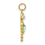 10K / 14K Yellow Gold August Boy Birthstone Charm - Product Photo