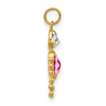 10K / 14K Yellow Gold October Boy Birthstone Charm - Product Photo