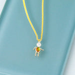10K / 14K Yellow Gold November Boy Birthstone Charm - Product Photo