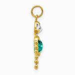 10K / 14K Yellow Gold December Boy Birthstone Charm - Product Photo