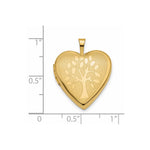 14K 20mm Tree Heart Locket - Product Photo