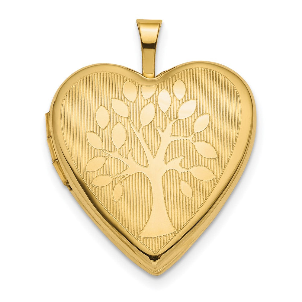 14K 20mm Tree Heart Locket - Product Photo