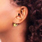 14K Yellow Gold 7x5mm Emerald Cut Citrine Leverback Earrings - Product Photo