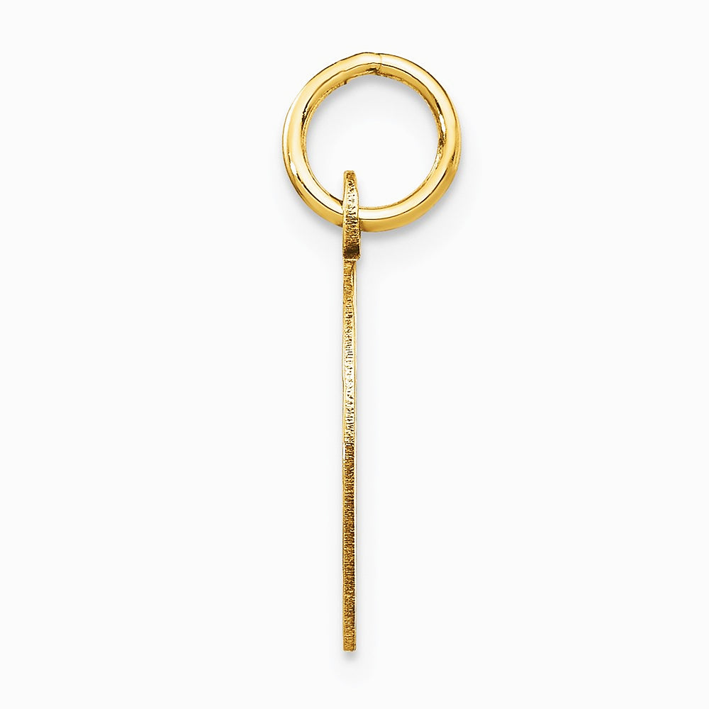 14K Yellow Gold Etched .011 Gauge Engravable Round Disc Charm - Product Photo