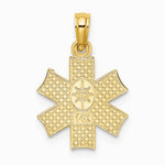 10K / 14K Yellow Gold Medical Jewelry Symbol Pendant - Product Photo