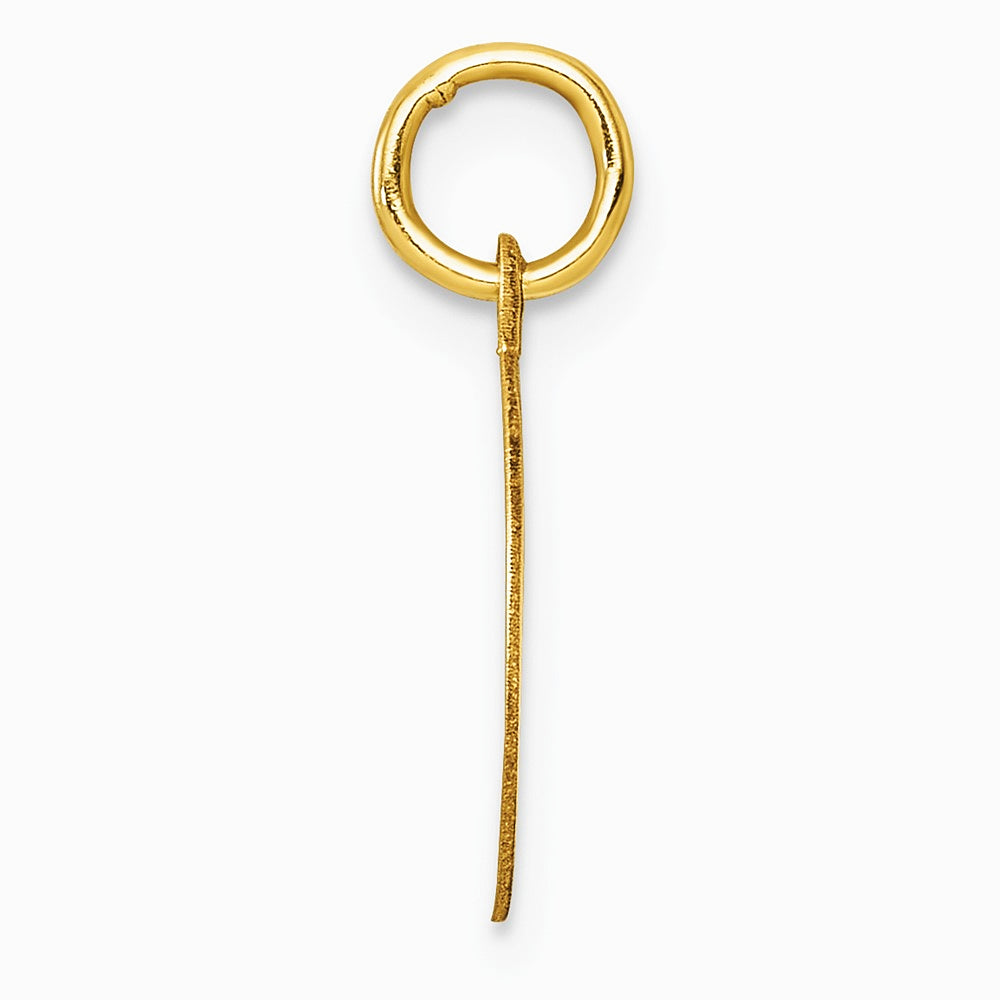 10K / 14K Yellow Gold Plain .018 Gauge Circular Engravable Disc Charm - Product Photo