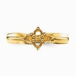 14K Yellow Gold Polished 4-Stone Mothers Ring Mounting - Product Photo