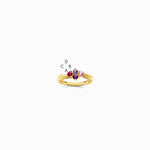 14K Yellow Gold Polished 4-Stone Mothers Ring Mounting - Product Photo