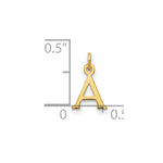 10K / 14K Yellow Gold 10KY Cutout Letter A Initial Charm - Product Photo