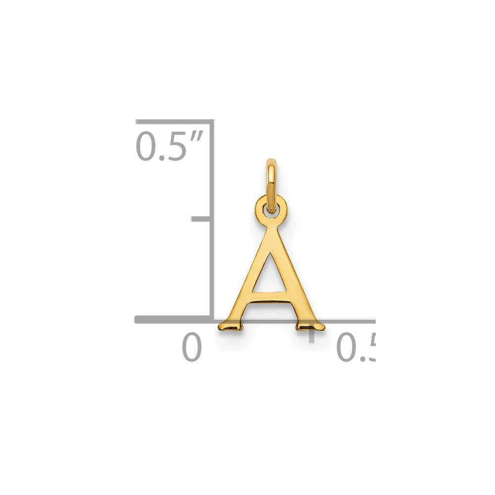 10K / 14K Yellow Gold 10KY Cutout Letter A Initial Charm - Product Photo