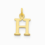10K / 14K Yellow Gold 10ky Cutout Letter H Initial Charm - Product Photo