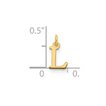 10K / 14K Yellow Gold 10ky Cutout Letter L Initial Charm - Product Photo