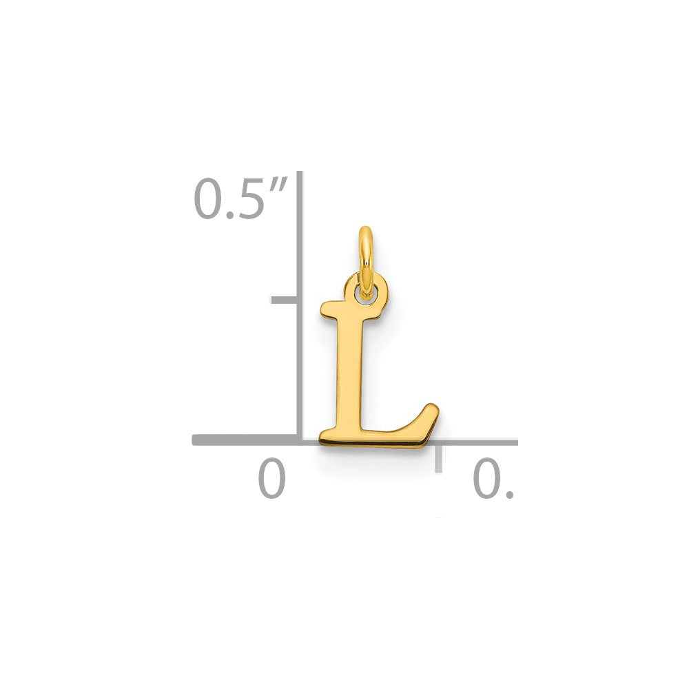 10K / 14K Yellow Gold 10ky Cutout Letter L Initial Charm - Product Photo