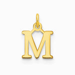 10K / 14K Yellow Gold 10ky Cutout Letter M Initial Charm - Product Photo