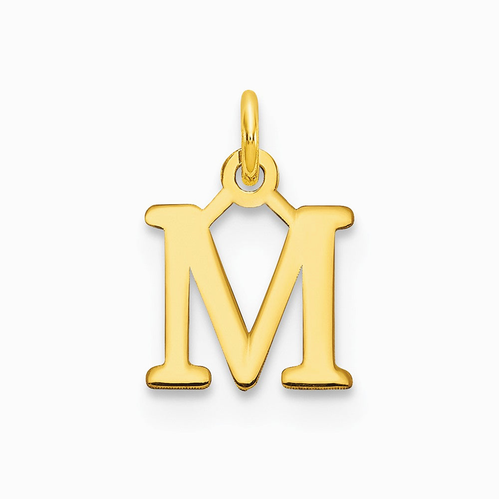 10K / 14K Yellow Gold 10ky Cutout Letter M Initial Charm - Product Photo