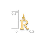 10K / 14K Yellow Gold 10ky Cutout Letter R Initial Charm - Product Photo