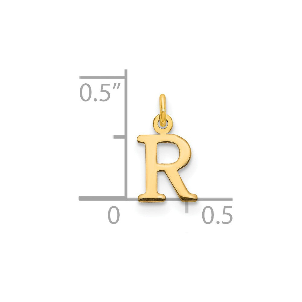 10K / 14K Yellow Gold 10ky Cutout Letter R Initial Charm - Product Photo