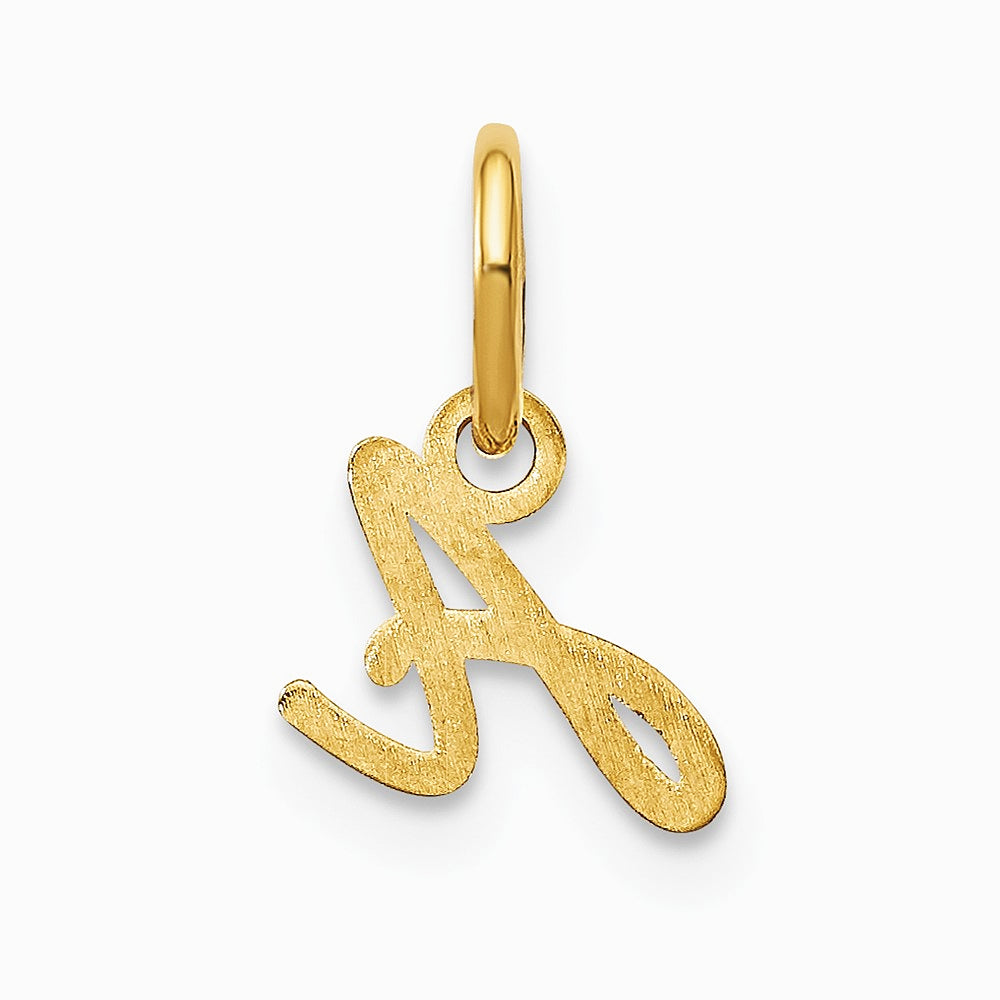 10K / 14K Yellow Gold 10KY Upper case Letter A Initial Charm - Product Photo