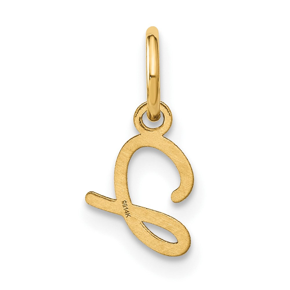 10K / 14K Yellow Gold 10KY Upper case Letter J Initial Charm - Product Photo