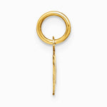 10K / 14K Yellow Gold 10KY Upper case Letter M Initial Charm - Product Photo