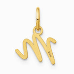 10K / 14K Yellow Gold 10KY Upper case Letter M Initial Charm - Product Photo