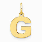14K Yellow Gold 14ky Letter G Initial Pendant - Product Photo