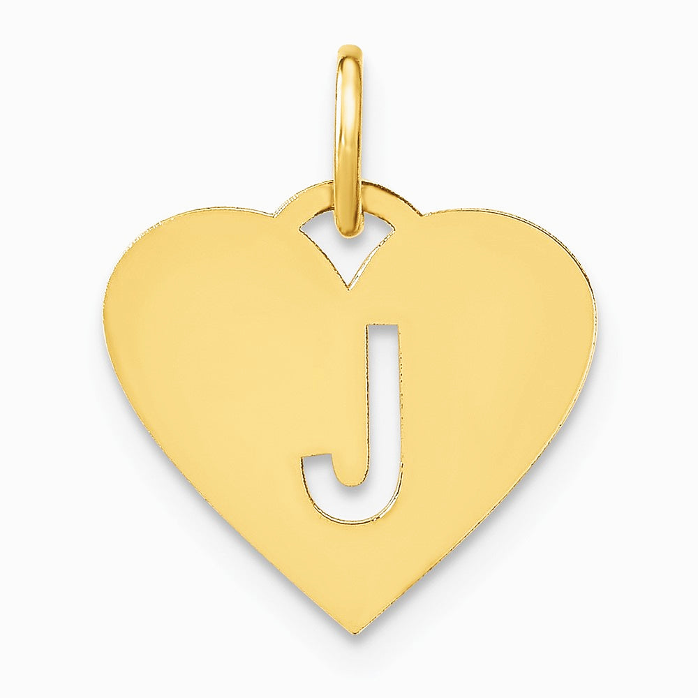 14K Yellow Gold 14ky Initial Letter J Initial Charm
