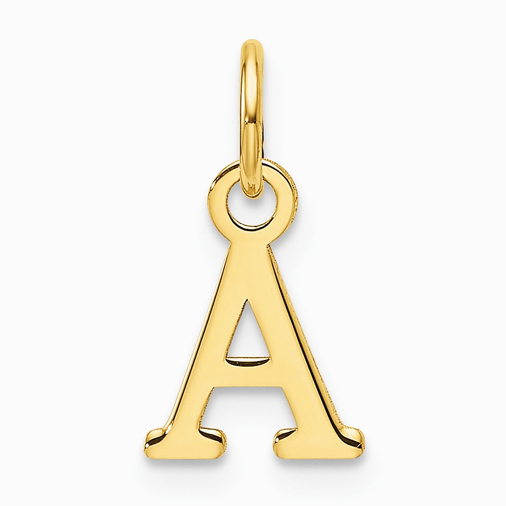 14K Yellow Gold 14ky Cutout Letter A Initial Pendant