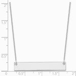 14K White Gold Medium Blank Bar Necklace - Product Photo