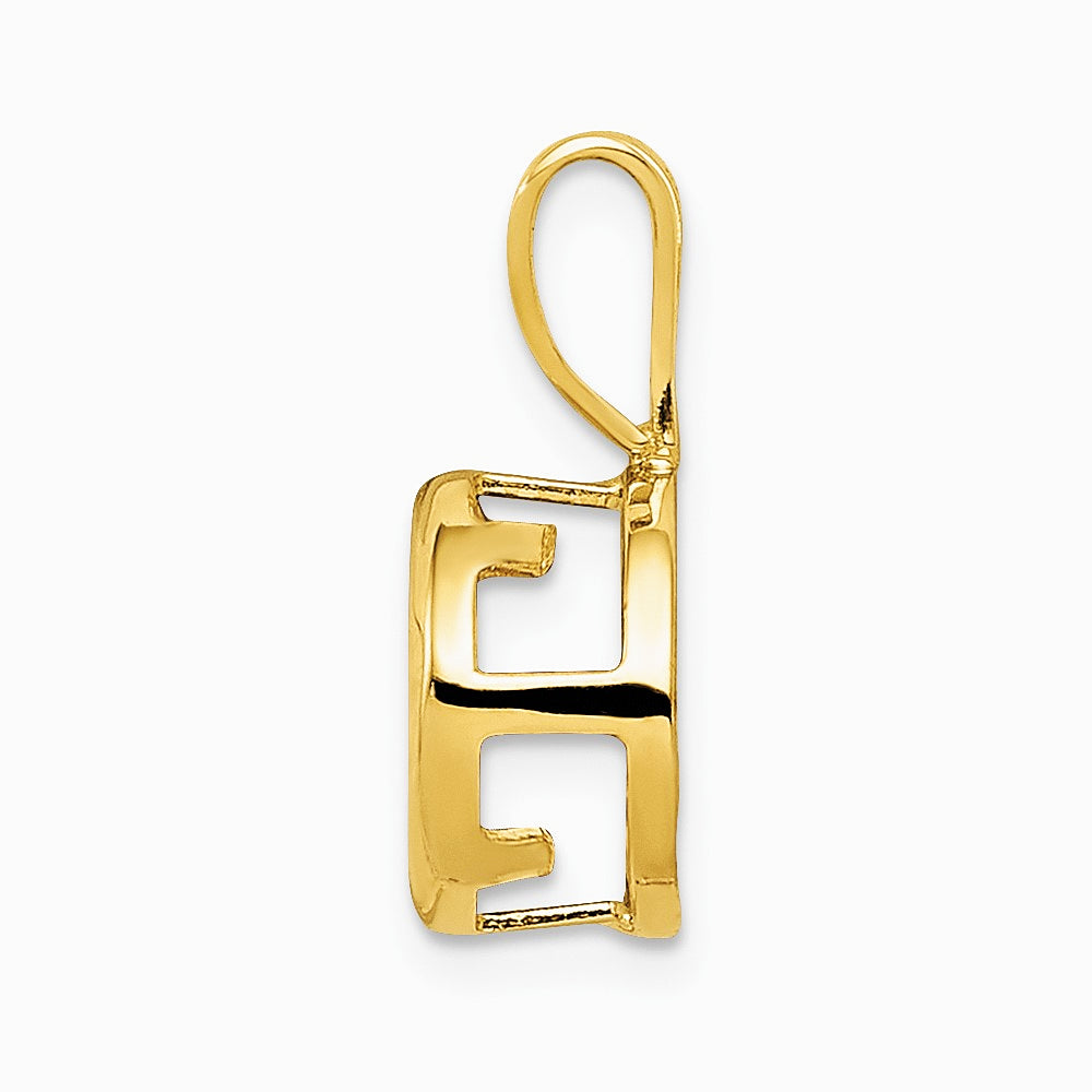 14K Yellow Gold 6mm Round Bezel Pendant Mounting - Product Photo